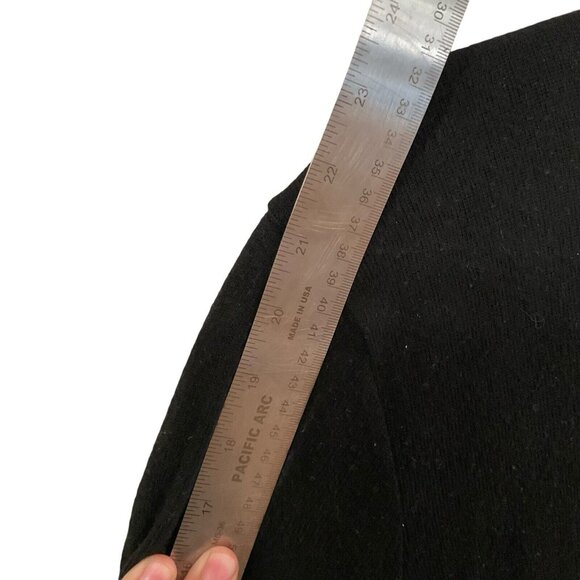 Lna Women's Cut Out Sleeve Long Cardigan in Black Size Medium Sweatshirt Casual - Picture 11 of 11